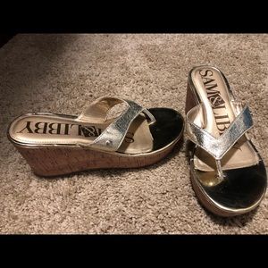 Glitter gold platforms